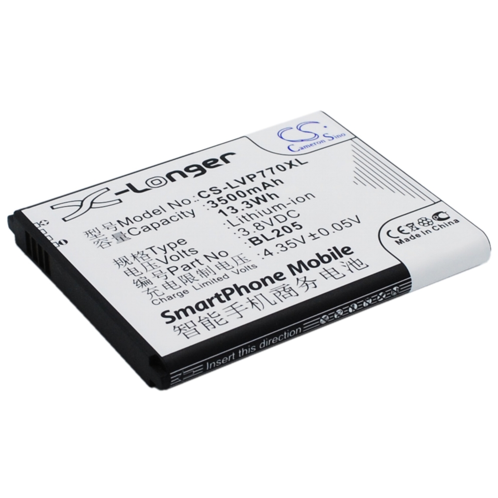 Batteria del telefono cellulare Lenovo CS-LVP770XL