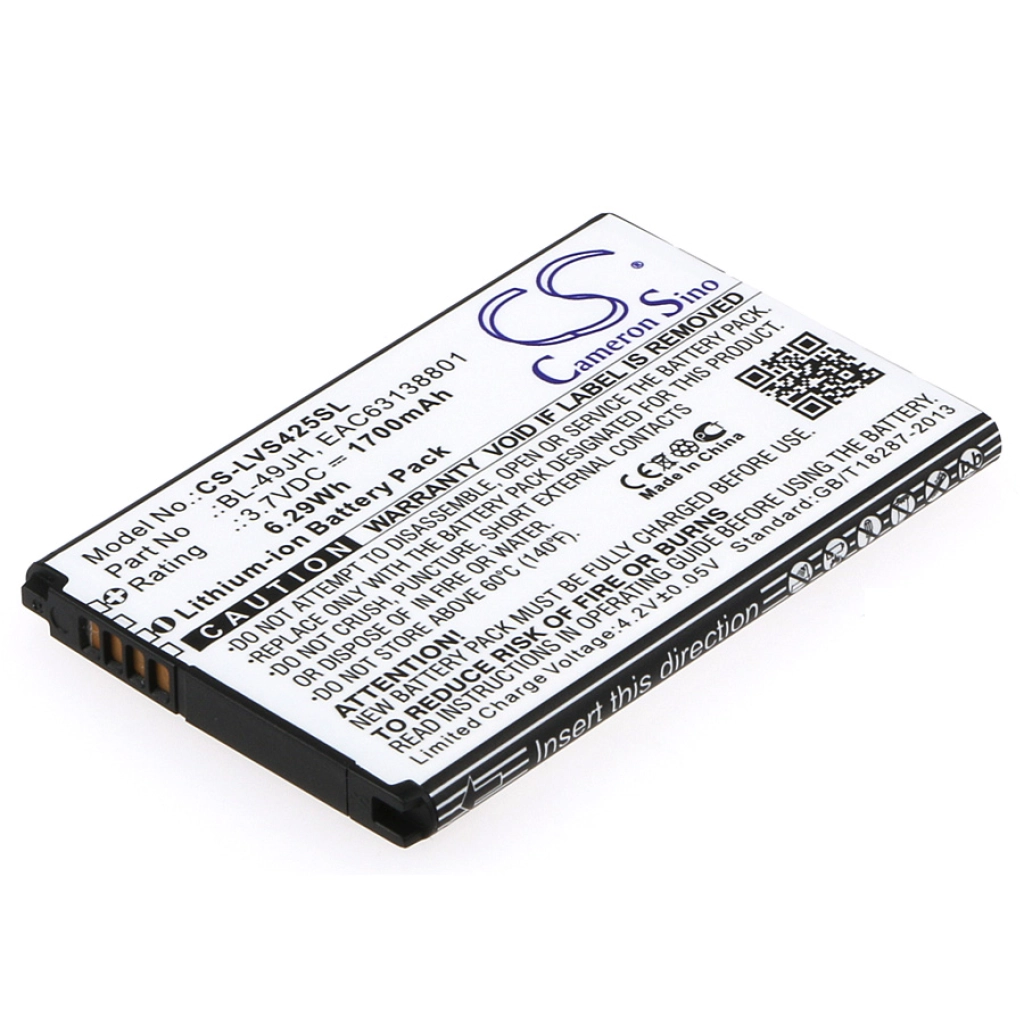 Batterie Batteria del telefono cellulare CS-LVS425SL