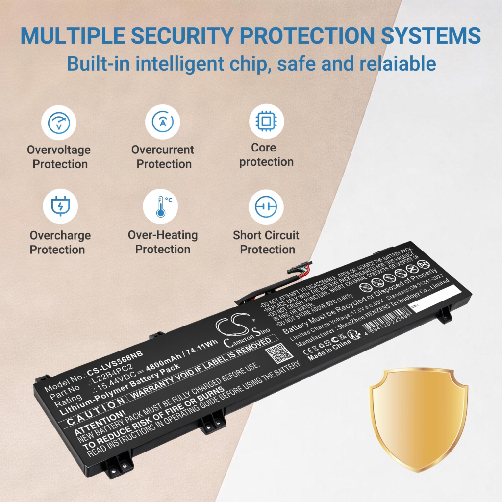 Batteria compatibile con Lenovo CS-LVS568NB