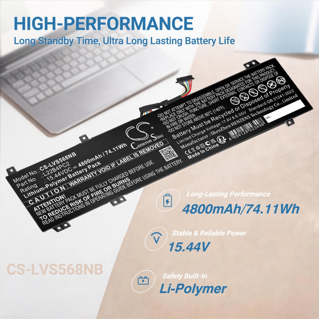 Batteria compatibile con Lenovo CS-LVS568NB