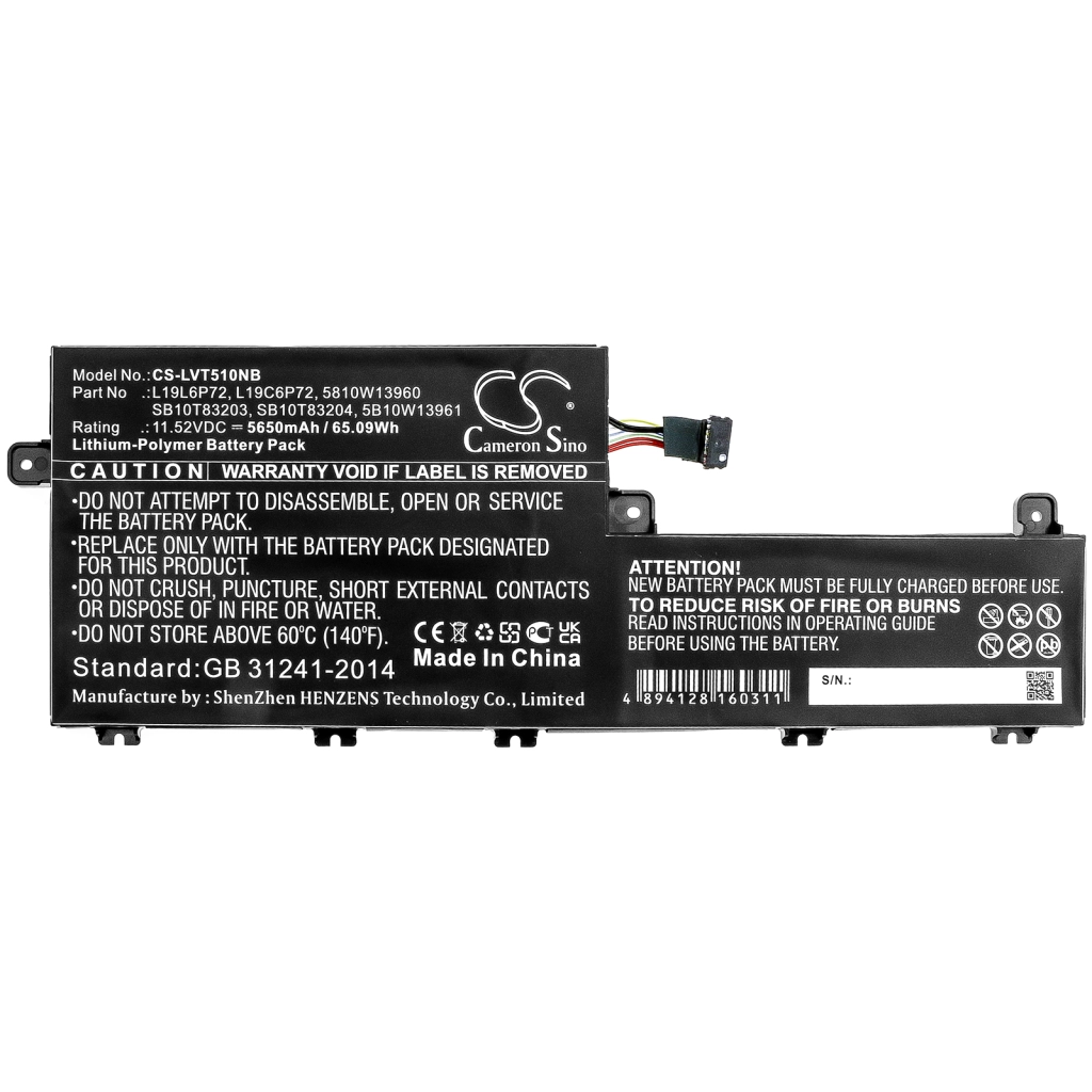 Batterie Batteria notebook CS-LVT510NB