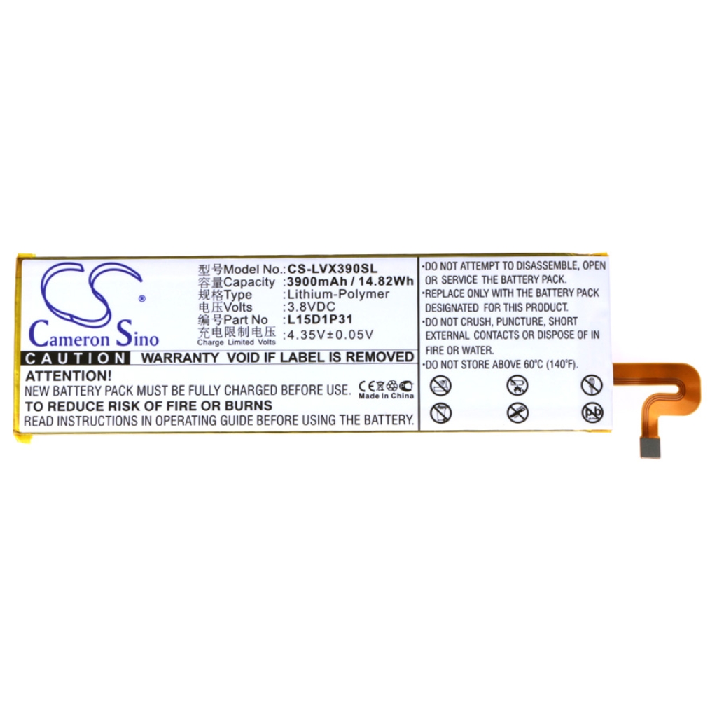 Batteria compressa Lenovo Yoga Tab3 Pro (CS-LVX390SL)