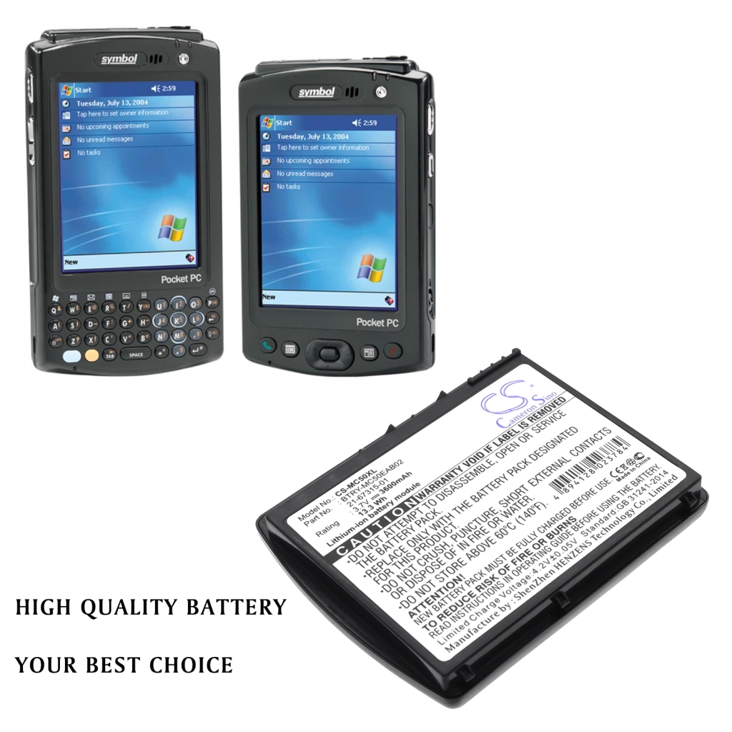 Codice a barre, batteria dello scanner Symbol CS-MC50XL