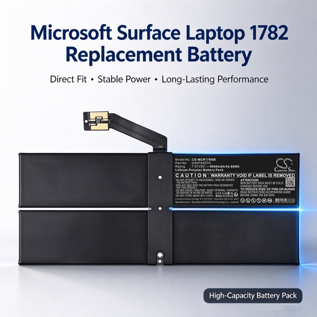 Batterie compatibile con Microsoft Surface Laptop 1782 Laptop 1796 CS-MCR178NB