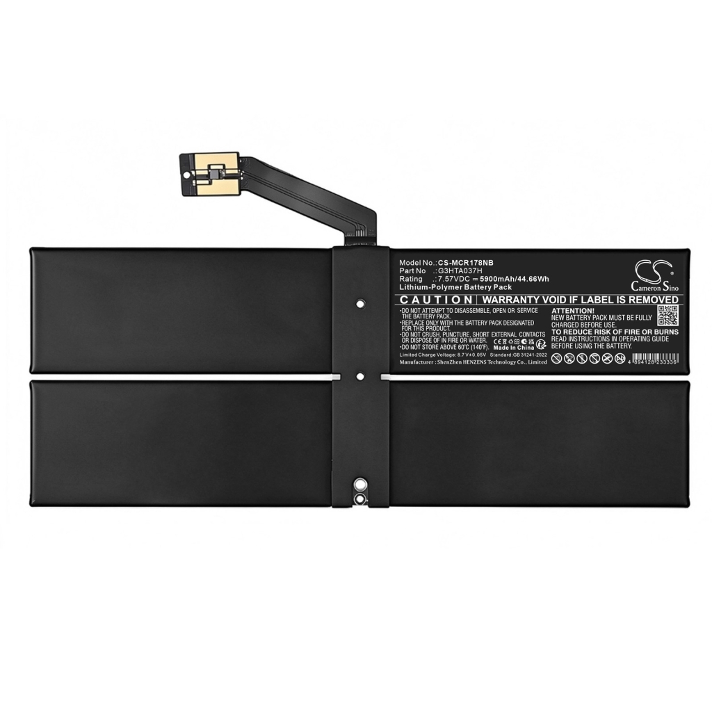 Batterie compatibile con Microsoft Surface Laptop 1782 Laptop 1796 CS-MCR178NB