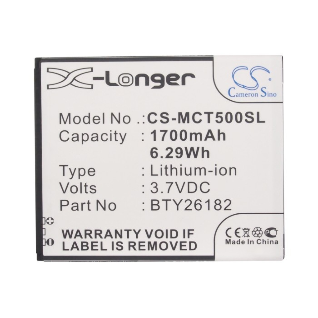 Sostituzione della batteria compatibile per Myphone BTY26182,BTY26182MOBISTEL/STD