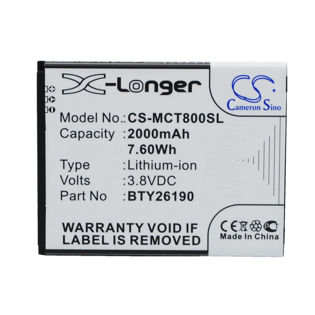 Sostituzione della batteria compatibile per Mobistel BTY26190,BTY26190MOBISTEL/STD,CYNUS T8