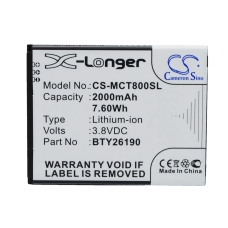 Sostituzione della batteria compatibile per Mobistel BTY26190,BTY26190MOBISTEL/STD,CYNUS T8