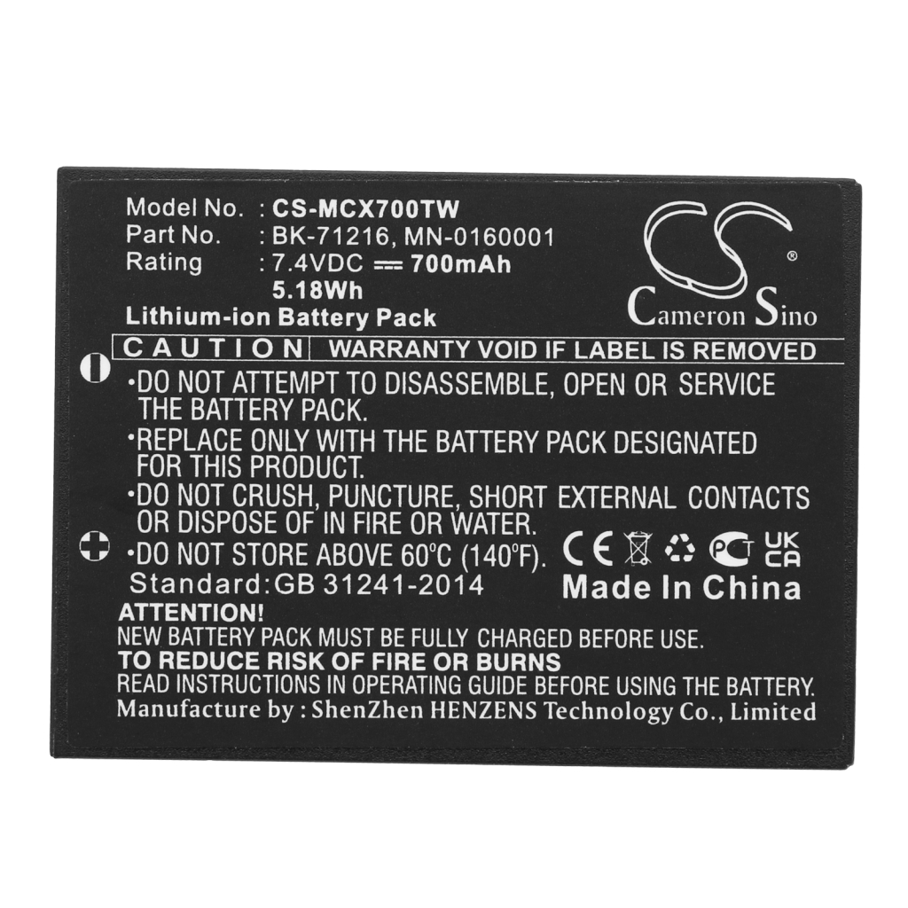 Batterie Sostituisce BK-70128