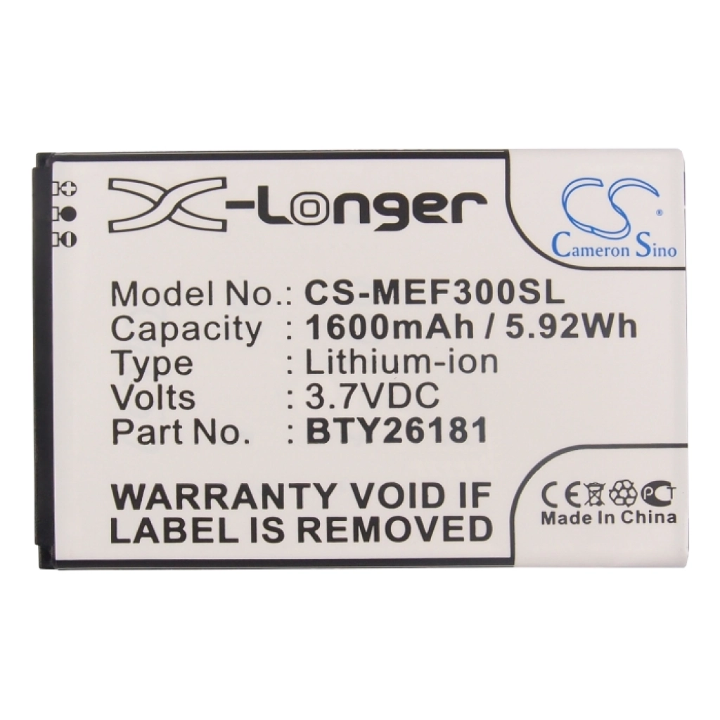Batterie Batteria del telefono cellulare CS-MEF300SL