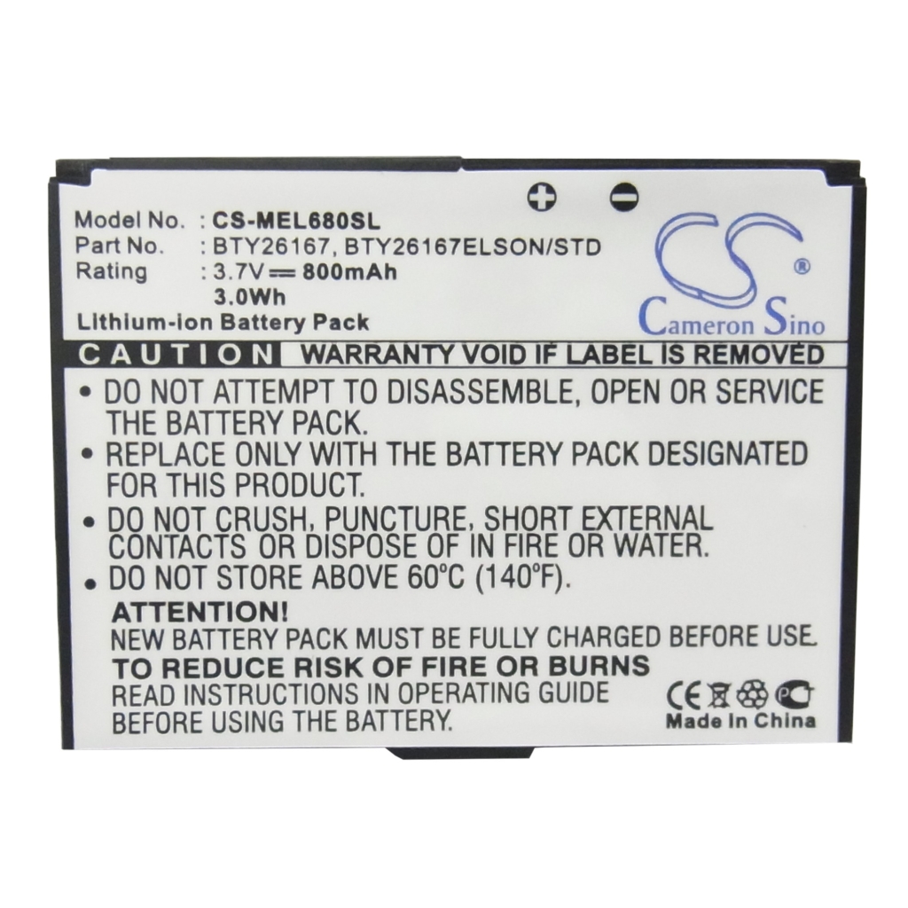 Sostituzione della batteria compatibile per Emporia BTY26167,BTY26167ELSON/STD