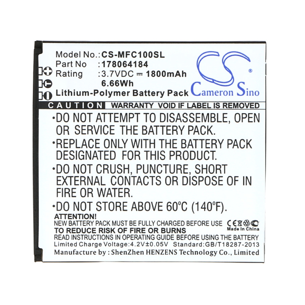 Batteria compatibile con Mobiwire CS-MFC100SL
