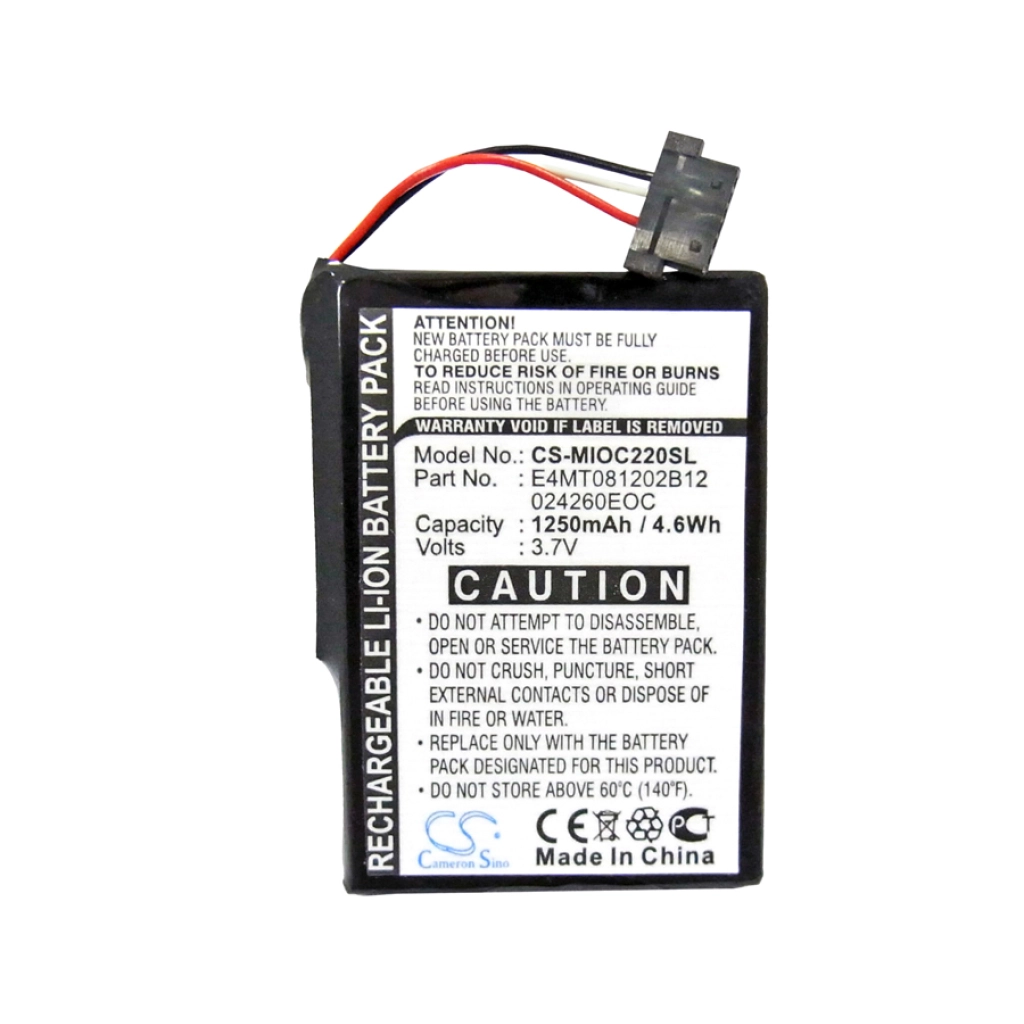 Batteria GPS, navigatore Mitac Mio C210 (CS-MIOC220SL)