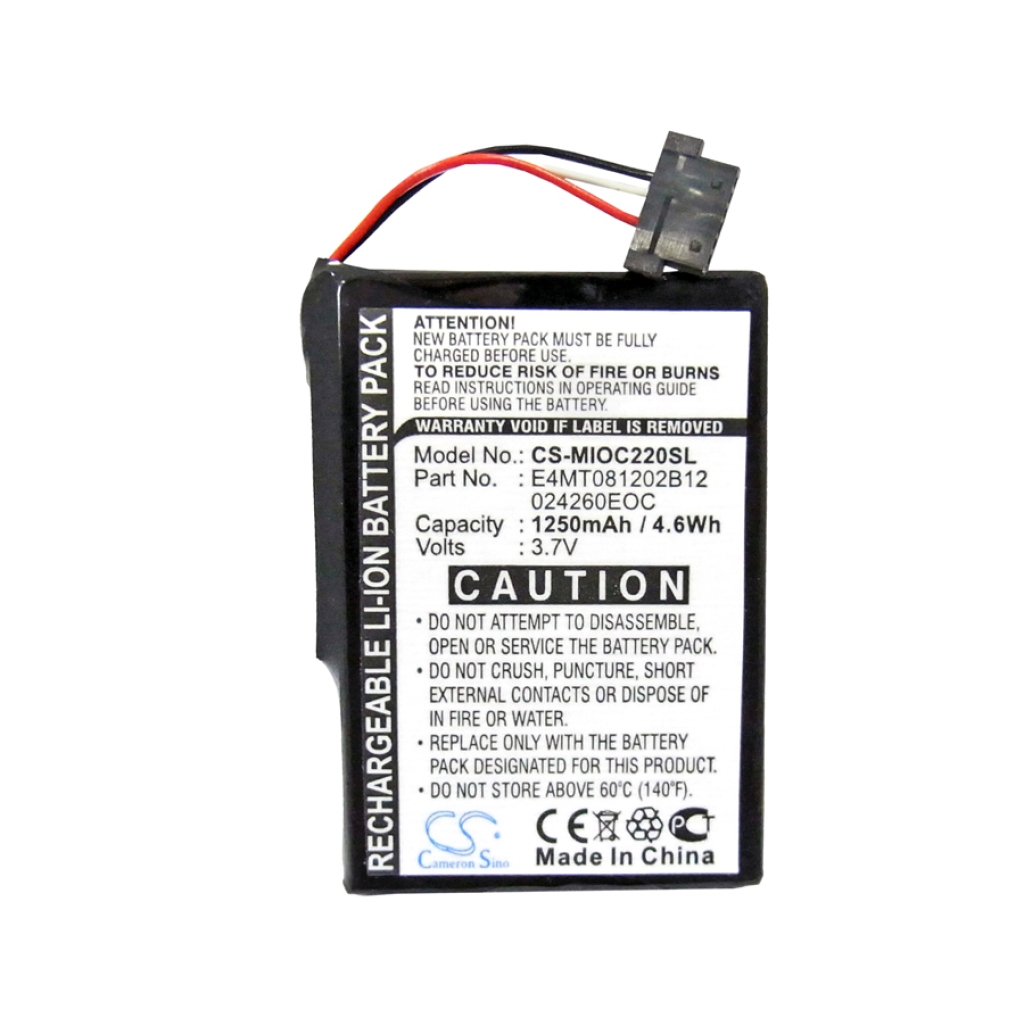 Batteria GPS, navigatore Mitac Mio C230 (CS-MIOC220SL)
