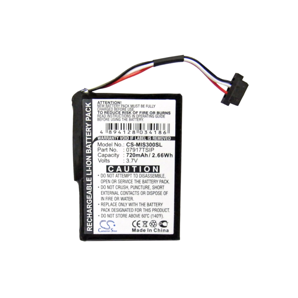 Batteria GPS, navigatore Mitac Spirit 300 Traffic (CS-MIS300SL)