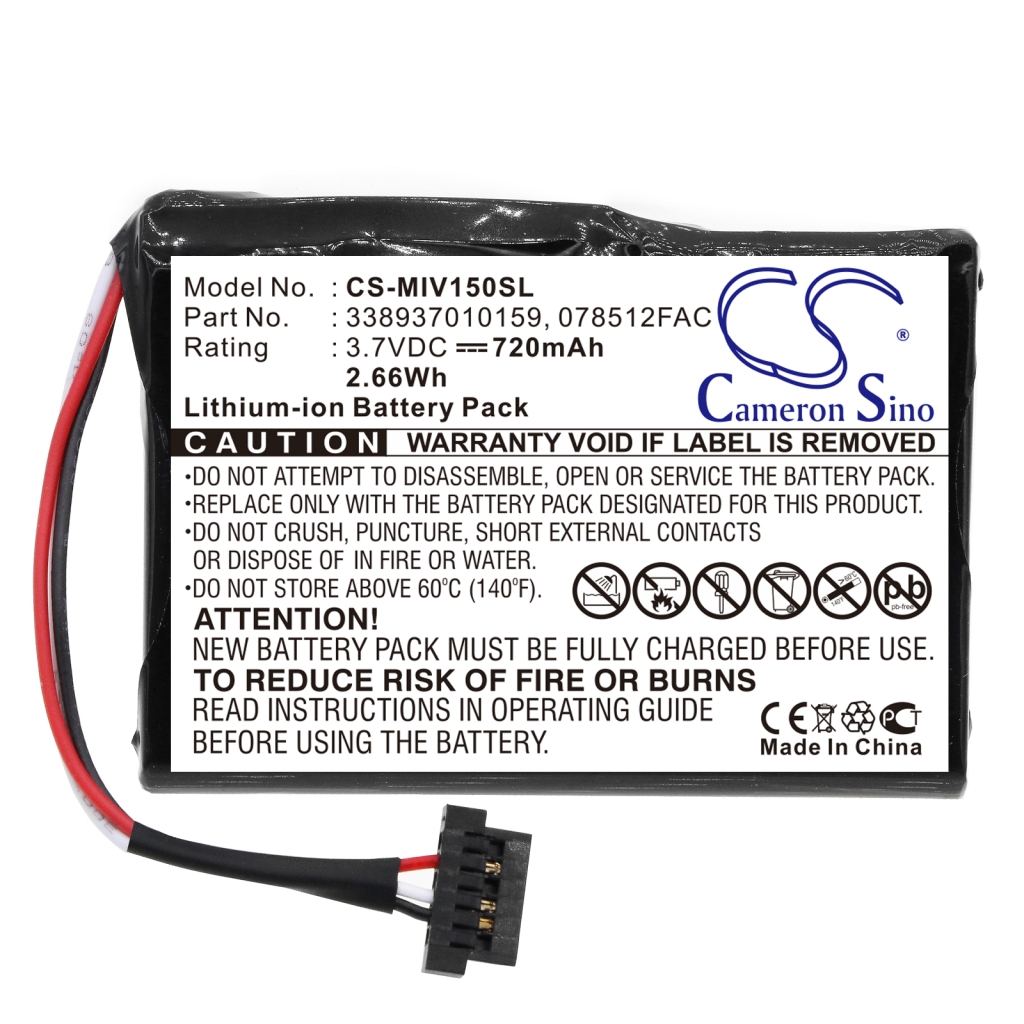 Sostituzione della batteria compatibile per Mitac 078512FAC,338937010159