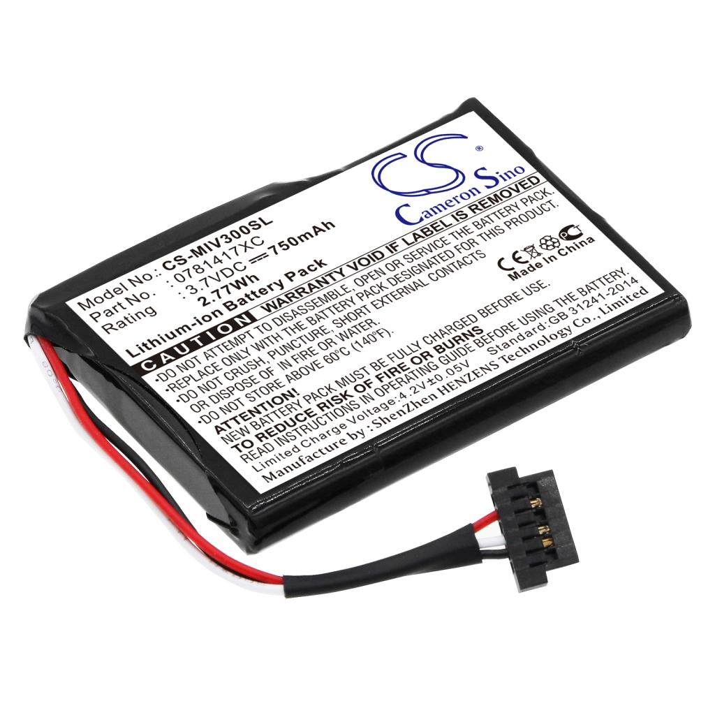 Batteria GPS, navigatore Mitac Mio Moov 330u (CS-MIV300SL)