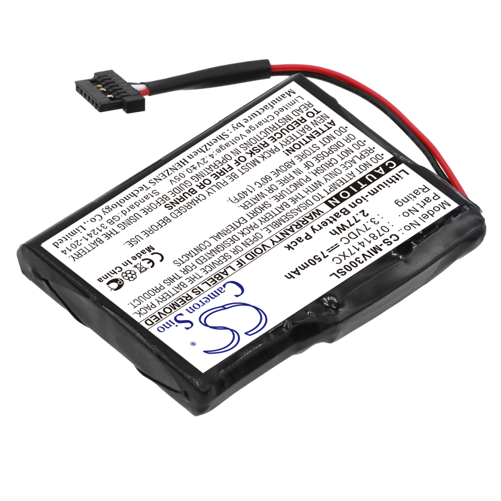 Batteria GPS, navigatore Mitac Mio Moov 330u (CS-MIV300SL)