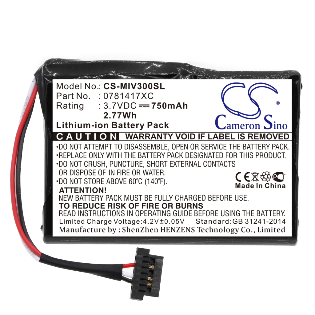 Batteria GPS, navigatore Mitac Mio Moov 330u (CS-MIV300SL)