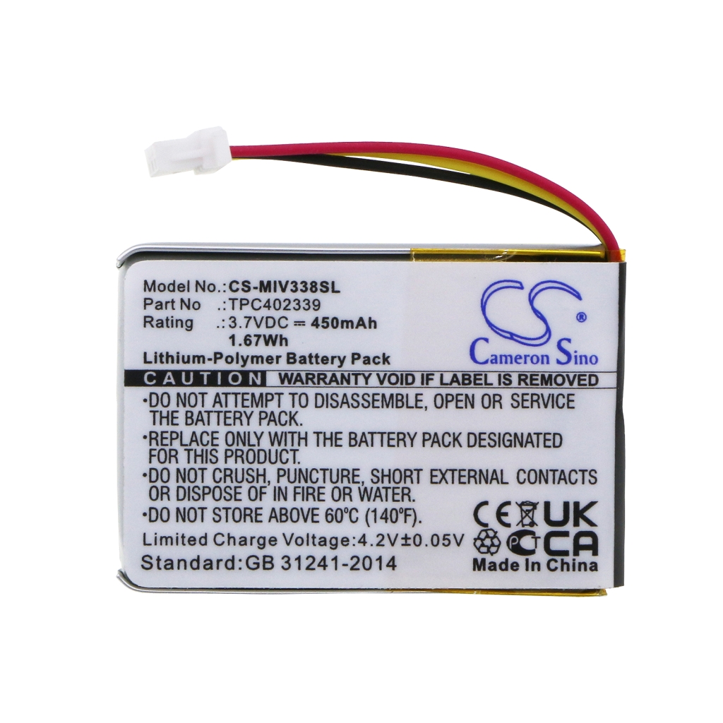 Batteria per telecamera di sicurezza domestica Mio MiVue 388 (CS-MIV338SL)