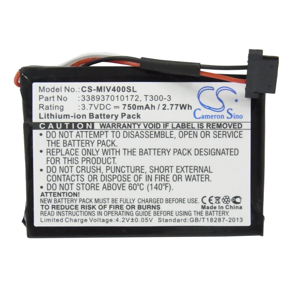 Sostituzione della batteria compatibile per Mitac 338937010172,T300-3