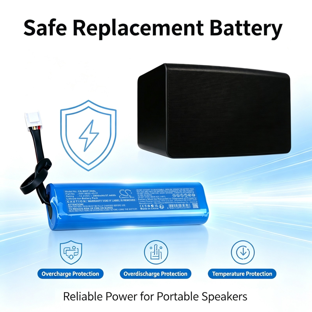 Batterie compatibile con Mackie FreePlay Live Live 150W 2ch Personal PA System CS-MKF100SL
