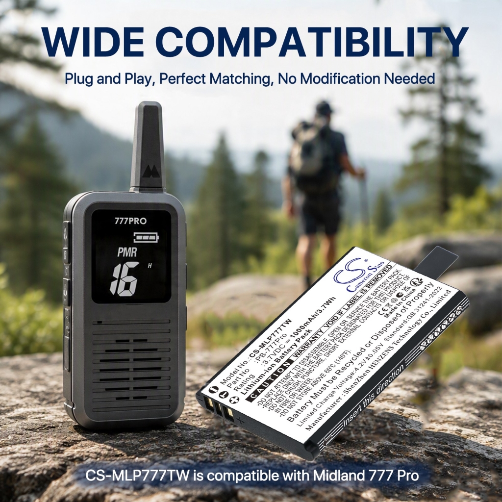 Battery for Midland 777 Pro