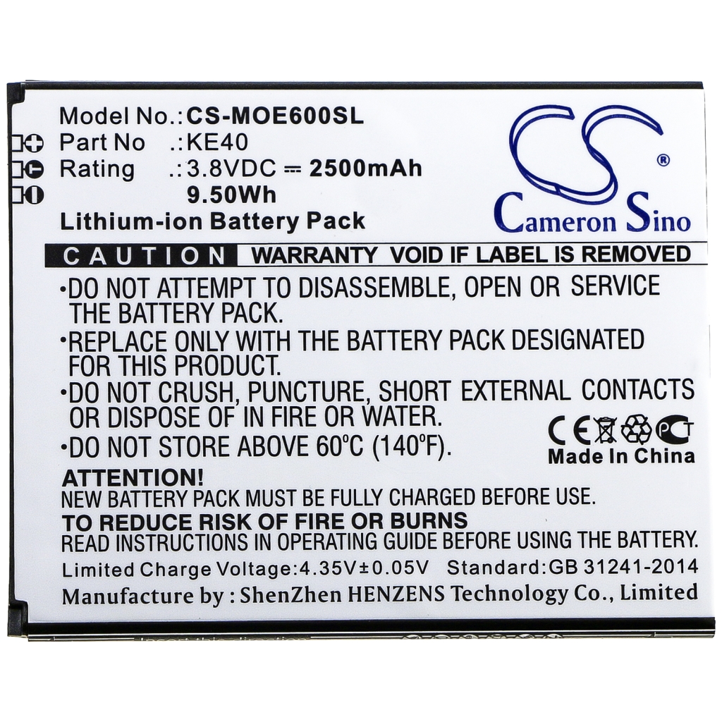 Batterie Sostituisce KE40