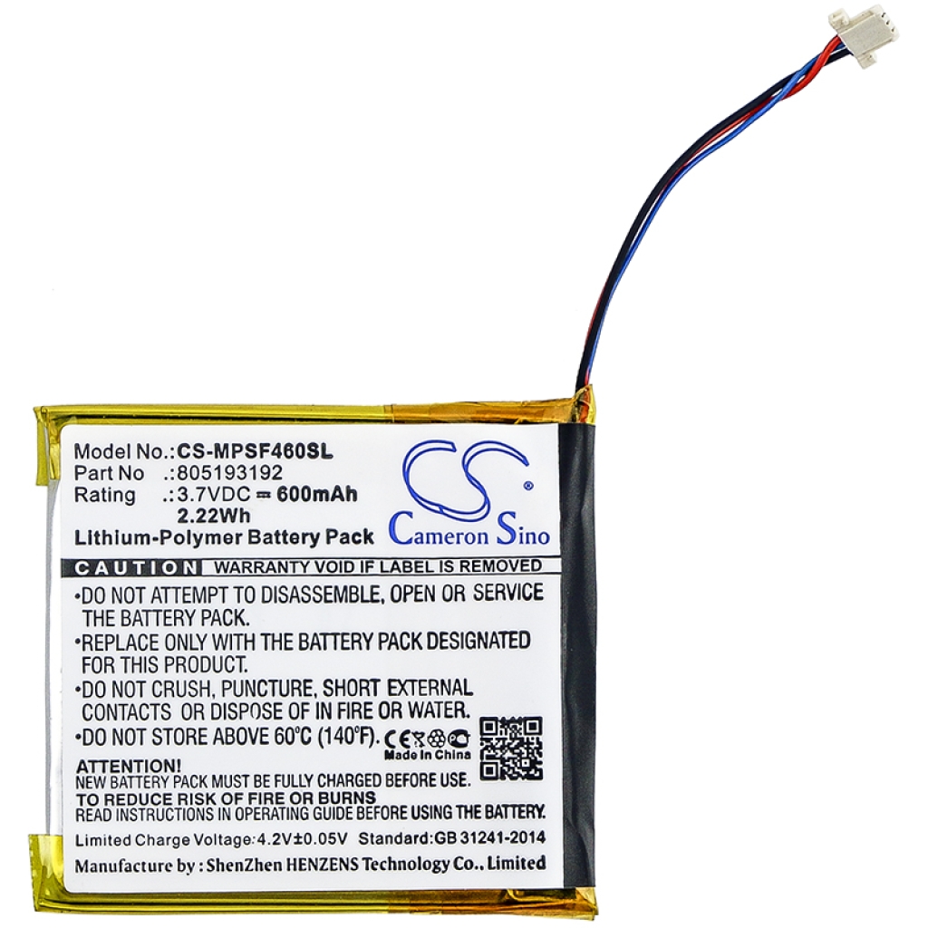 Batteria MP3, MP4, PMP SanDisk CS-MPSF460SL