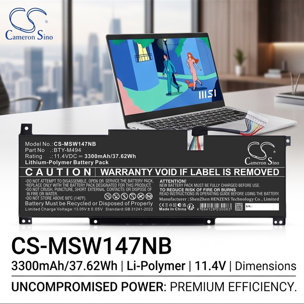 Batteria per MSI Modern 14 C7M-252PL