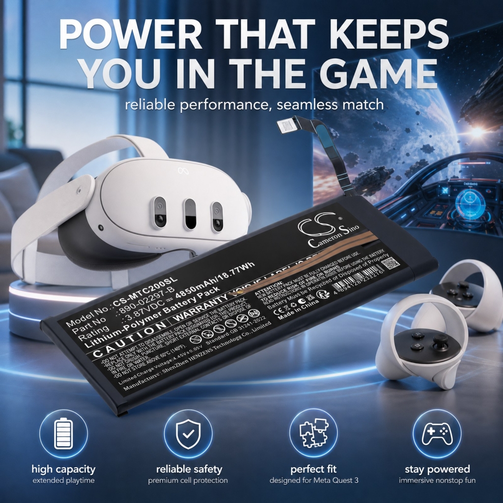 Batterie compatibile con Meta Quest 2 3 3 Premium CS-MTC200SL