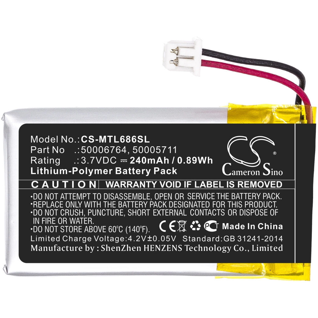 Batteria senza fili dell'auricolare Mitel 6930 (CS-MTL686SL)
