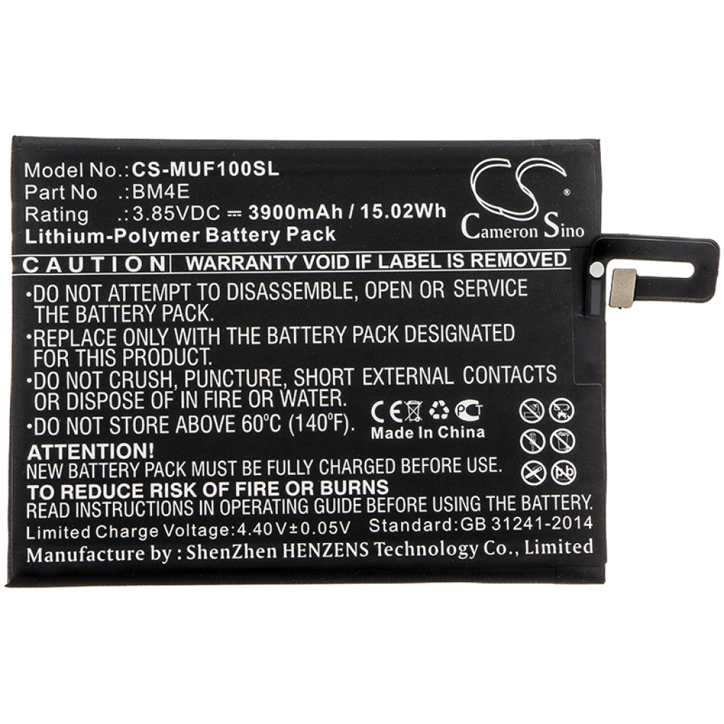 Batteria del telefono cellulare Pocophone M1805E10A (CS-MUF100SL)