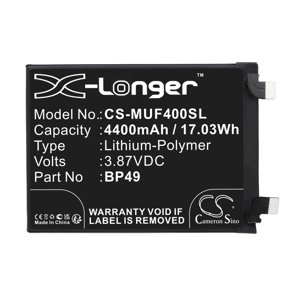 Batterie Batteria del telefono cellulare CS-MUF400SL