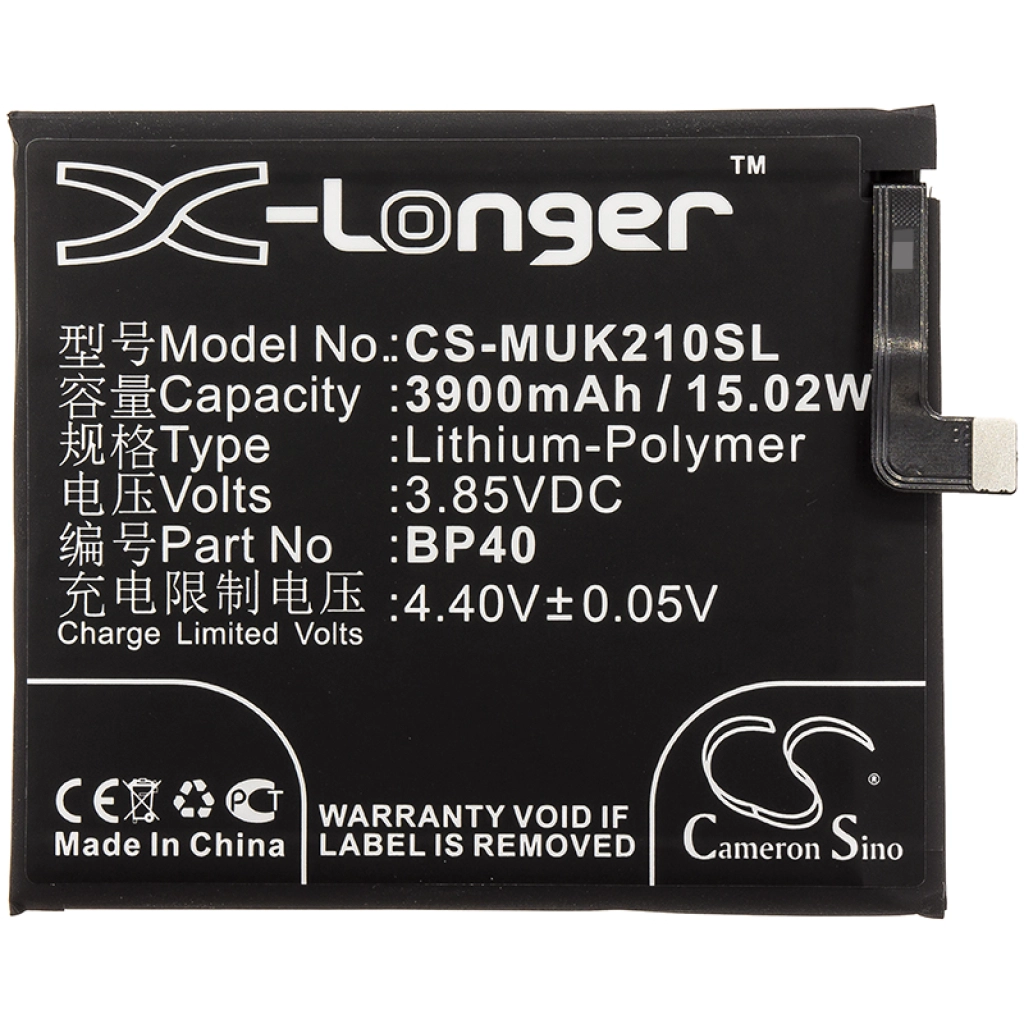 Compatible battery replacement for Xiaomi BP40