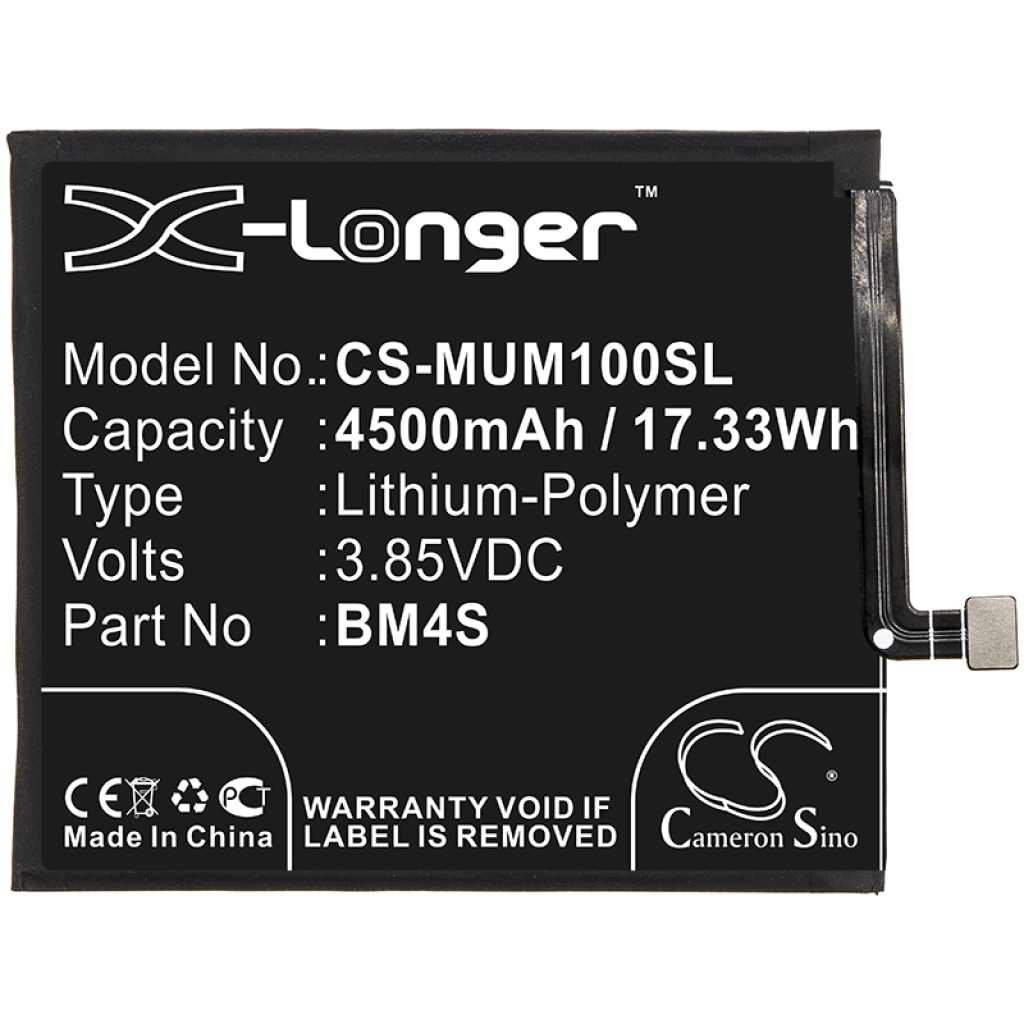 Batterie Batteria del telefono cellulare CS-MUM100SL