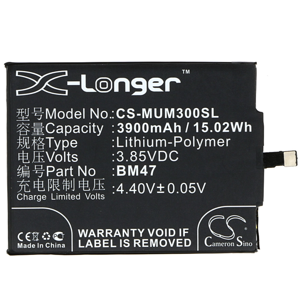 Batterie Batteria del telefono cellulare CS-MUM300SL