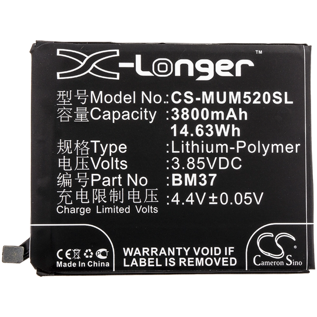Batterie Batteria del telefono cellulare CS-MUM520SL