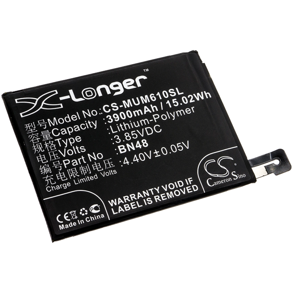 Compatible battery replacement for Xiaomi BN48