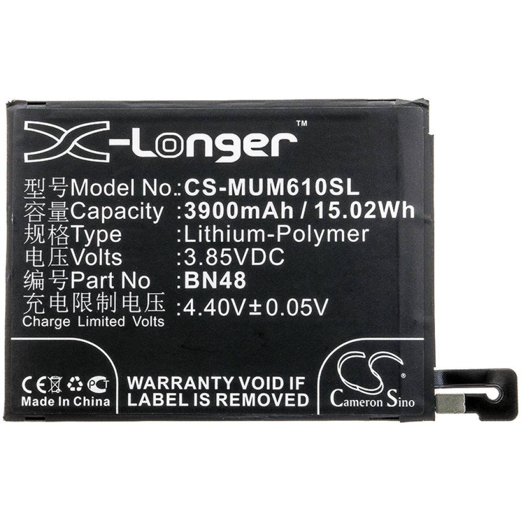 Compatible battery replacement for Xiaomi BN48