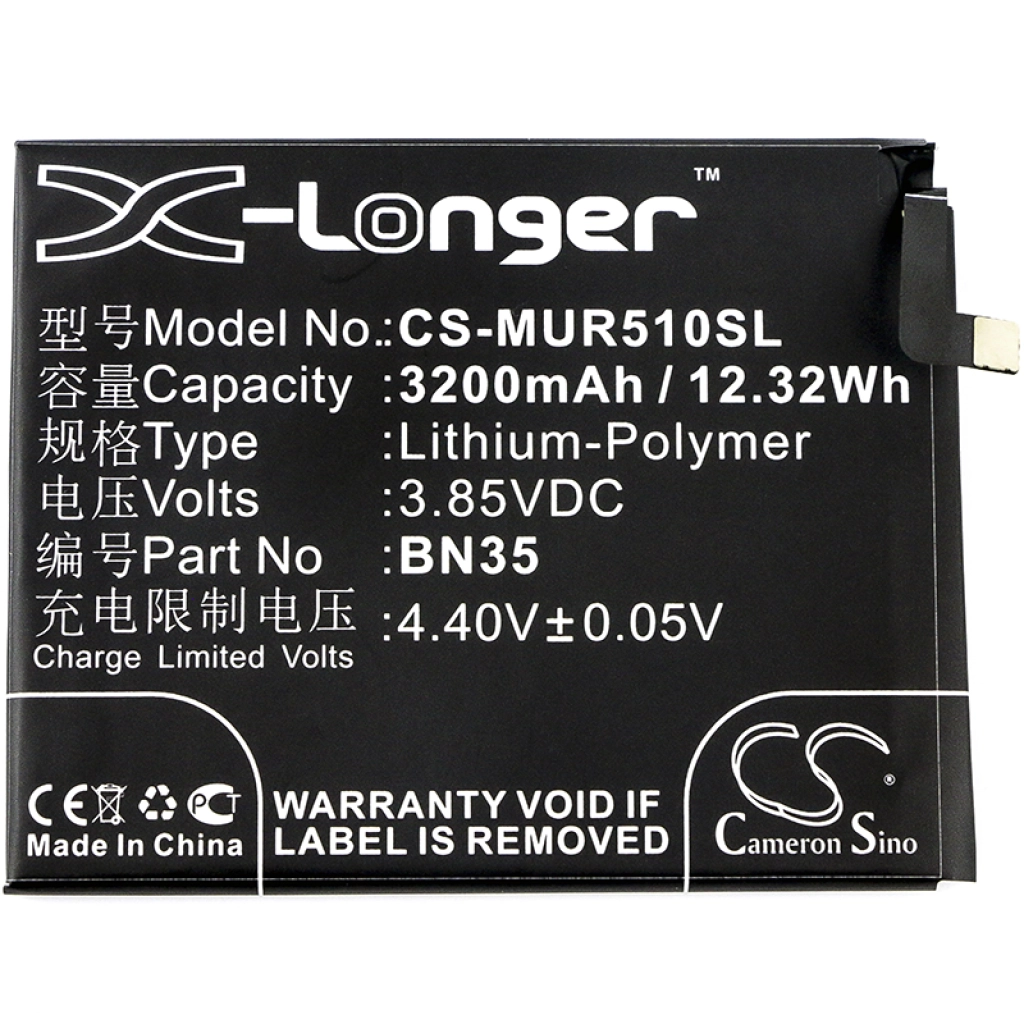 Batterie Batteria del telefono cellulare CS-MUR510SL