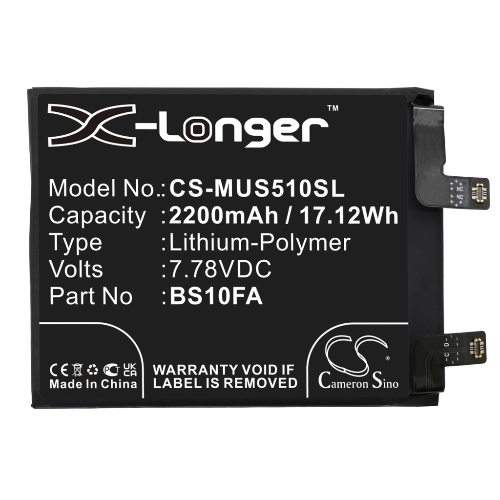 Batterie Batteria del telefono cellulare CS-MUS510SL