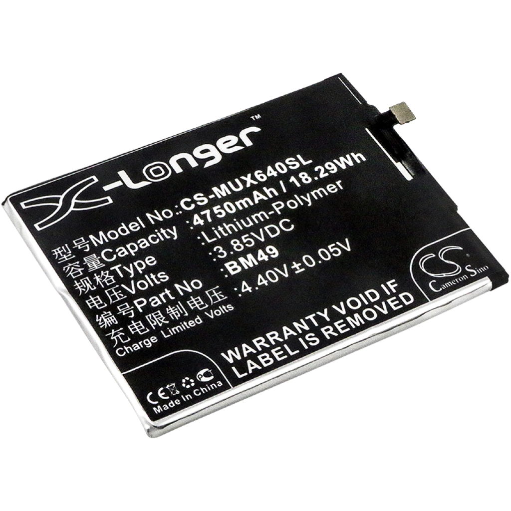 Batterie Batteria del telefono cellulare CS-MUX640SL