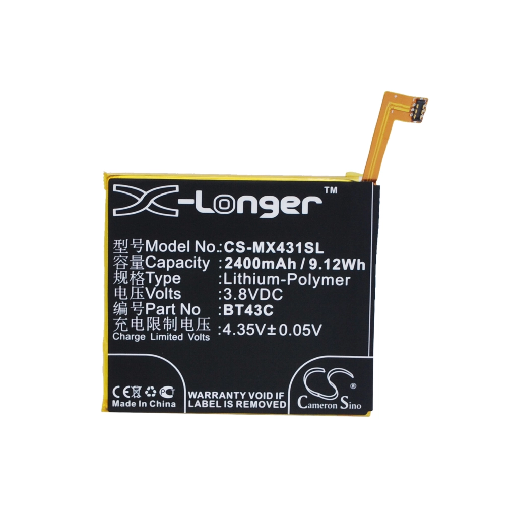 Batterie Batteria del telefono cellulare CS-MX431SL