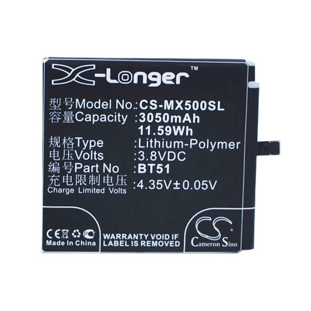 Batterie Batteria del telefono cellulare CS-MX500SL