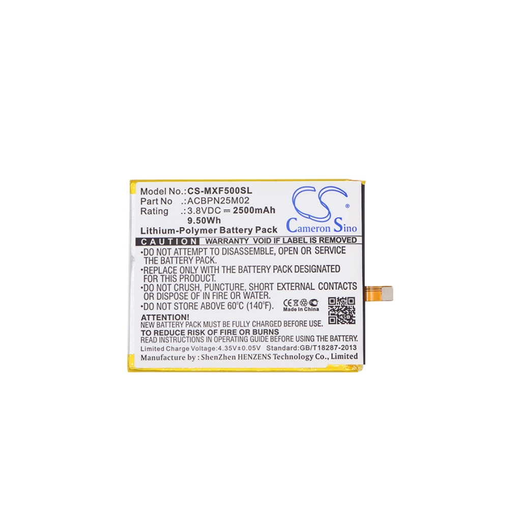 Batteria compatibile con Micromax CS-MXF500SL