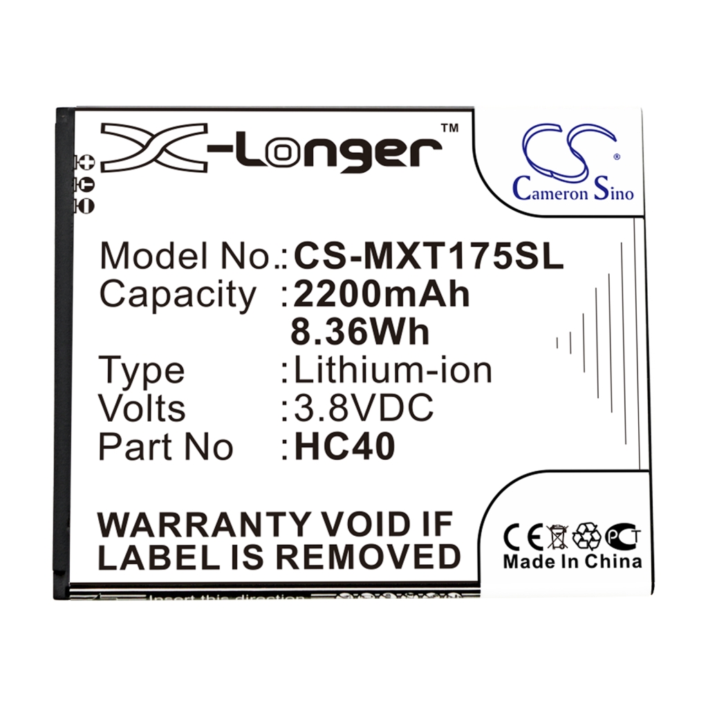 Batterie Batteria del telefono cellulare CS-MXT175SL