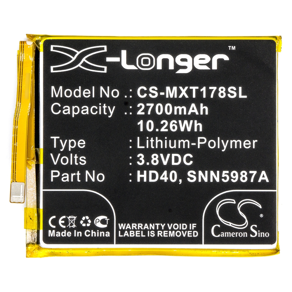 Batterie Sostituisce HD40