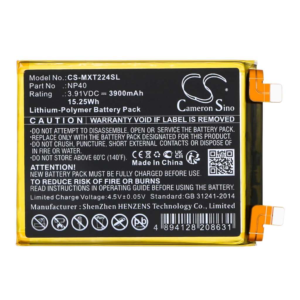 Batterie Batteria del telefono cellulare CS-MXT224SL