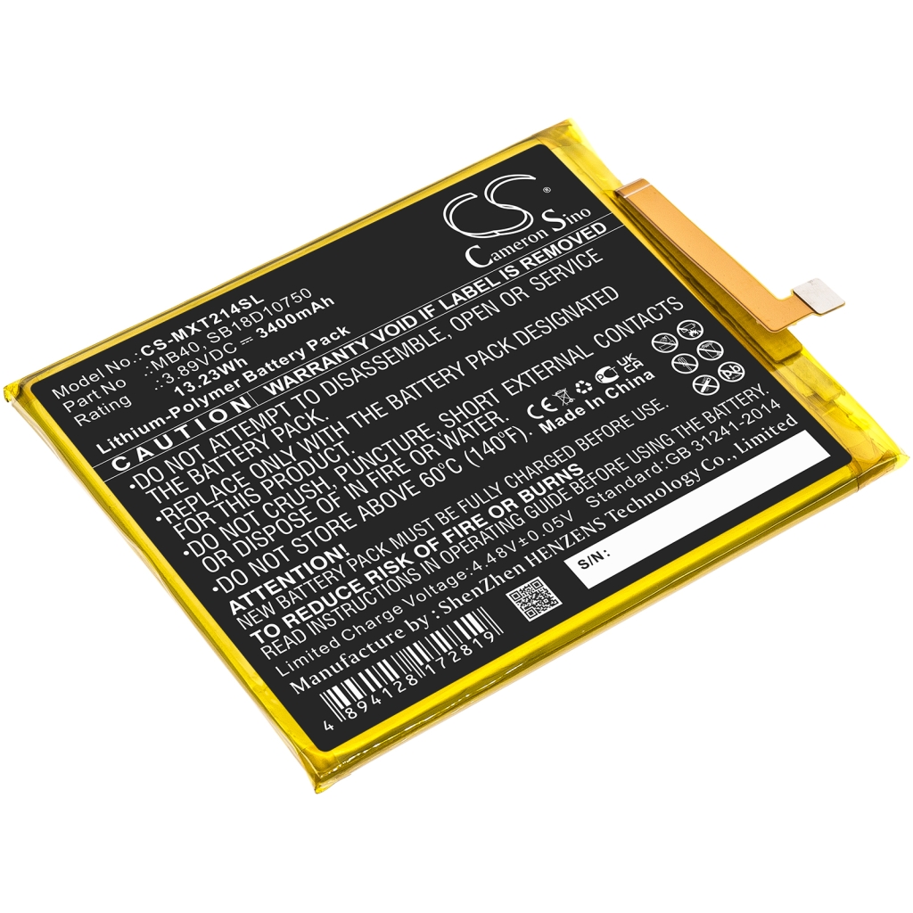 Batterie Sostituisce MB40